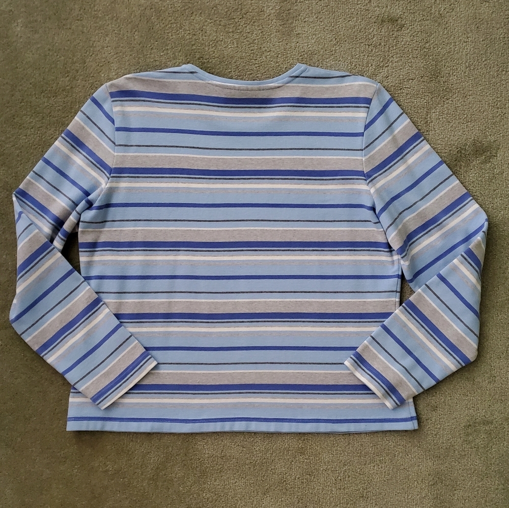 🔷️🔹️COTTON STRIPE L/S TOP - Picture 2 of 4